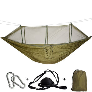 Ultralight Travel Hammock with Mosquito Net Integrated