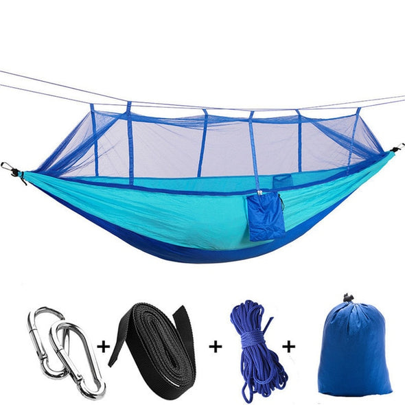 Ultralight Travel Hammock with Mosquito Net Integrated